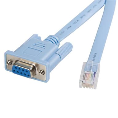 StarTech.com 6 ft RJ45 to DB9 Cisco Console Management Router Cable - M/F Serial Console Cable (DB9CONCABL6) - Serial cable - RJ-45 (M) to DB-9 (F) - 1.8 m - blue - for P/N: EC1S952, EC2S952, IES101002SFP