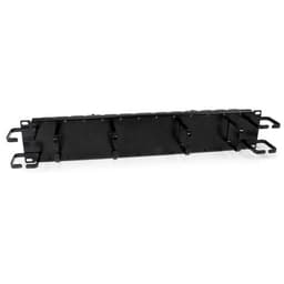 StarTech.com 2U Double-Sided Horizontal / Vertical Cable Management Panel with Finger Duct & D-Ring Hooks - Rack Cable Organizer / Manager (CMPNL2UC) - Rack cable management panel - black - 2U - for P/N: 4POSTRACK12U, 4POSTRACK25U, RKCONS1708K, RKCONS1716K