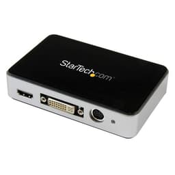 StarTech.com HDMI Video Capture Device - 1080p - 60fps Game Capture Card - USB Video Recorder - with HDMI DVI VGA (USB3HDCAP) - Video capture adapter - USB 3.0 - NTSC, PAL, PAL-M, PAL 60 - black