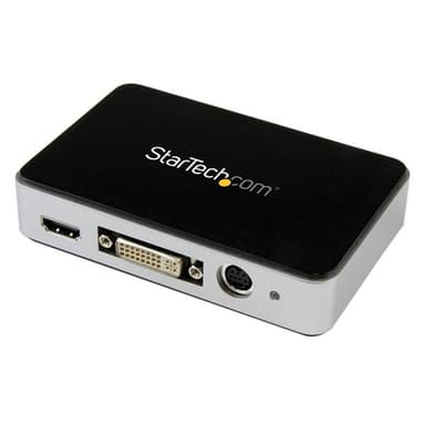 StarTech.com HDMI Video Capture Device - 1080p - 60fps Game Capture Card - USB Video Recorder - with HDMI DVI VGA (USB3HDCAP) - Video capture adapter - USB 3.0 - NTSC, PAL, PAL-M, PAL 60 - black