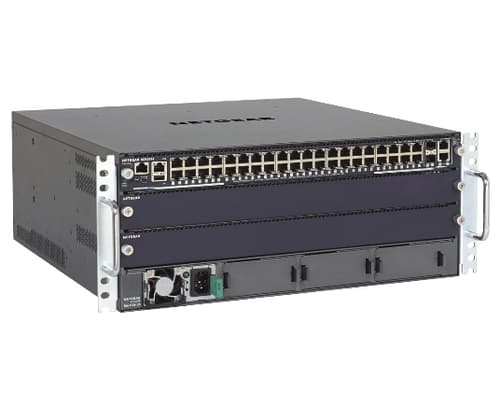 NETGEAR M6100-44G3-POE+ Chassis Starter Kit Bundle (1x XCM8903S Base Chassis, 1x XCM8944 Blade, 1x XCM89P Daughter Card, 1xAPS1000W PSU, 1x AFT603 Fan Tray)