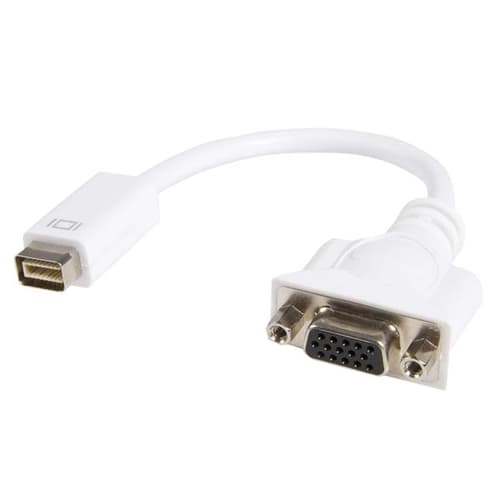 StarTech.com Mini DVI to VGA Video Cable Adapter for Macbooks and iMacs - Video adapter - mini-DVI (M) to HD-15 (VGA) (F) - 7.9 in - white - MDVIVGAMF - Video adapter - mini-DVI (M) to HD-15 (VGA) (F) - 20 cm - white