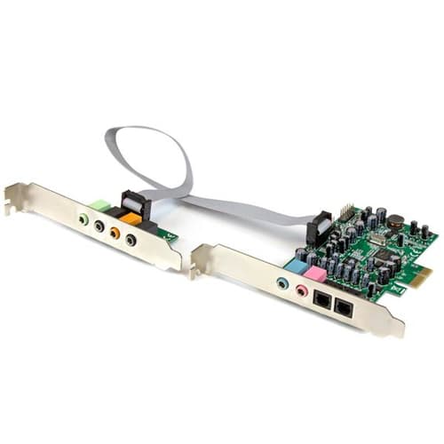 StarTech.com 7.1 Channel Sound Card - PCI Express - 24-bit - 192KHz - SPDIF Digital Optical and 3.5mm Analog Audio (PEXSOUND7CH) - Sound card - 192 kHz - 7.1 - PCIe - CM8828 - low profile - for P/N: BNDTB10GI, BNDTB210GSFP, BNDTB310GNDP, BNDTB410GSFP, BNDTB4M2E1, BNDTBUSB3142