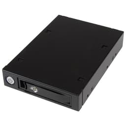 StarTech.com Mobile Rack Backplane for 2.5" SATA/SAS Drive - Supports 5mm-15 mm SSDs/HDDs - Hot Swap Vented Metal Enclosure (SATSASBP125) - Storage drive cage - 2.5" - black, silver - for P/N: SATSASBP425