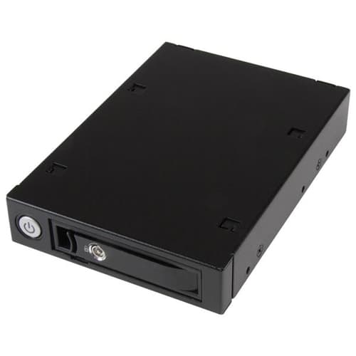 StarTech.com Mobile Rack Backplane for 2.5" SATA/SAS Drive - Supports 5mm-15 mm SSDs/HDDs - Hot Swap Vented Metal Enclosure (SATSASBP125) - Storage drive cage - 2.5" - black, silver - for P/N: SATSASBP425