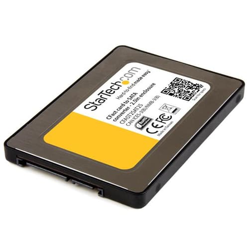 StarTech.com CFast Card to SATA Adapter with 2.5" Housing - Supports SATA III (6 Gbps) - CFast Memory Card Converter - OS Independent (CFAST2SAT25) - Storage controller - 1 Channel - CFast Card - SATA 6Gb/s - black, silver - for P/N: BRACKET125PT, BRACKET125PTP, BRACKET225PT, BRACKET425F