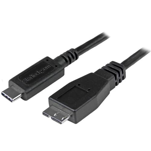 StarTech.com USB C to Micro USB Cable - 3 ft / 1m - USB 3.1 - 10Gbps - Micro USB Cord - USB Type C to Micro USB Cable (USB31CUB1M) - USB cable - 24 pin USB-C (M) to Micro-USB Type B (M) - USB 3.1 - 1 m - black - for P/N: HB31C2A2CB, PEXUSB311AC3, PEXUSB312A1C1H, PEXUSB312A2C2V, PEXUSB312C3, PEXUSB321C