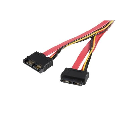 StarTech.com Slimline SATA Extension Cable - SATA extension cable - Serial ATA 150/300 - Slimline SATA (M) to Slimline SATA (F) - 1.7 ft - red - SLSATA20EXT - SATA extension cable - Serial ATA 150/300 - Slimline SATA (M) to Slimline SATA (F) - 50.8 cm - red — image 1