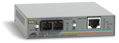 Allied Telesis AT MC102XL - Fibre media converter - 100Mb LAN - 100Base-FX, 100Base-TX - SC multi-mode / RJ-45 - up to 2 km - 1310 nm — view 1