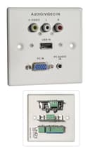 MULTIMEDIA METAL FACEPLATE VGA USB 3 thumbnail 1