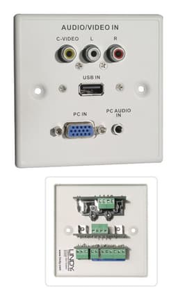MULTIMEDIA METAL FACEPLATE VGA USB 3