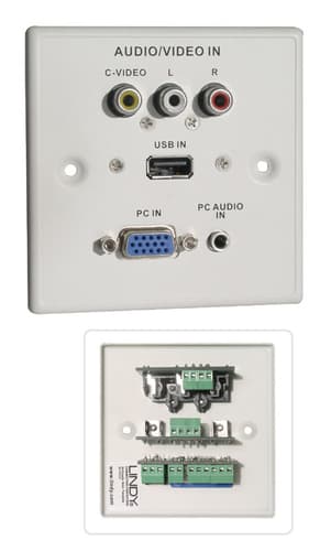 MULTIMEDIA METAL FACEPLATE VGA USB 3 — view 1
