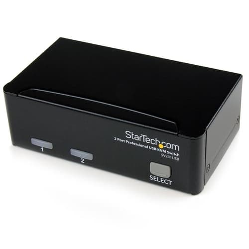 StarTech.com 2 Port Professional USB KVM Switch Kit with Cables - KVM switch - 2 x KVM port(s) - 1 local user - desktop