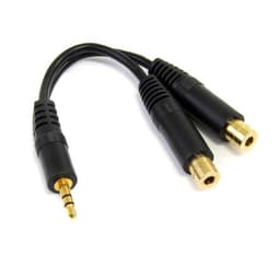 StarTech.com 6 in. 3.5mm Audio Splitter Cable - Stereo Splitter Cable - Gold Terminals - 3.5mm Male to 2x 3.5mm Female - Headphone Splitter (MUY1MFF) - Audio splitter - mini-phone stereo 3.5 mm male to mini-phone stereo 3.5 mm female - 15.2 cm - for P/N: MU1MMS, PCISOUND4CH