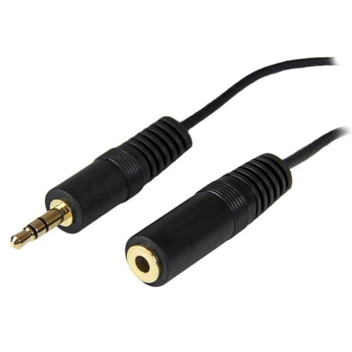 StarTech.com 12 ft. (3.7 m) 3.5mm Audio Extension Cable - PC Speaker Extension Audio Cable - Strain Relief - Black - Aux Cable (MU12MF) - Audio extension cable - mini-phone stereo 3.5 mm male to mini-phone stereo 3.5 mm female - 3.7 m - for P/N: PEXSOUND7CH, SV211DPUA, SV211DPUA4K, SV211HDUA4K, SV431DL2DU3A, SV431TDVIUA