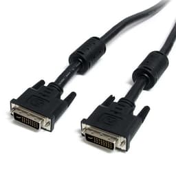 StarTech.com Dual Link DVI-I Cable - 20 ft - Digital and Analog - Male to Male Cable - Computer Monitor Cable - DVI Cord - DVI to DVI Cable (DVIIDMM20) - DVI cable - dual link - DVI-I (M) to DVI-I (M) - 6.1 m - black - for P/N: DVIEXTAA6IN