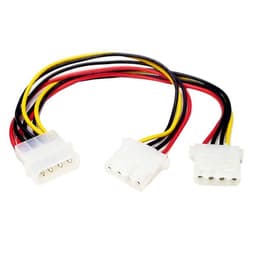 StarTech.com LP4 to 2x LP4 Power Y Splitter Cable M/F - LP4 Splitter - Molex Y Splitter - Molex Splitter (PYO2L) - Power cable - 4 PIN internal power (F) to 4 PIN internal power (M) - 0.2 m - for P/N: ATX2POWER450, ATX2POWR350E, ATX2POWR400E, HSB225S3R, IDE2SAT2, S25SLOTR, SATSASBP425