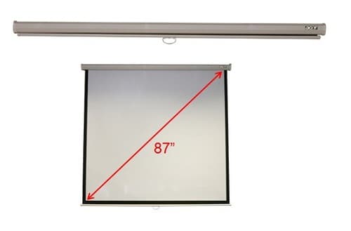 Acer M87-S01MW - Projection screen - ceiling mountable, wall mountable - 87" (221 cm) - 4:3 - Matte White - white - for Acer H5360 — view 1