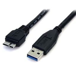 StarTech.com 0.5m (1.5ft) Black SuperSpeed USB 3.0 Cable A to Micro B - USB 3.0 Micro B Cable - 1x USB 3 A (M), 1x USB 3 Micro B (M) 50cm (USB3AUB50CMB) - USB cable - Micro-USB Type B (M) to USB Type A (M) - USB 3.0 - 50 cm - molded - black - for P/N: DKT30CVAGPD, S251BMU313, S251BMU3FP, S251BPU313, S252BU313R, SLSODDU33B, SMS1BMU313