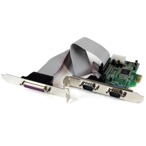 StarTech.com 2S1P Native PCI Express Parallel Serial Combo Card with 16550 UART - PCIe 2x Serial 1x Parallel RS232 Adapter Card (PEX2S5531P) - Parallel/serial adapter - PCIe - serial RS-232