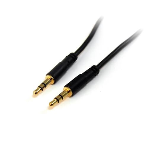 StarTech.com 3.5mm Audio Cable - 10 ft - Slim - M / M - AUX Cable - Male to Male Audio Cable - AUX Cord - Headphone Cable - Auxiliary Cable (MU10MMS) - Audio cable - mini-phone stereo 3.5 mm male to mini-phone stereo 3.5 mm male - 3 m - black - for P/N: KITBXAVHDPEU, KITBXAVHDPNA, KITBXAVHDPUK, KITBXDOCKPEU, KITBXDOCKPNA, KITBXDOCKPUK