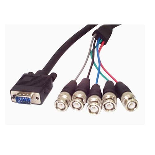 StarTech.com 6 ft. (1.8 m) VGA to BNC Cable - HD15 VGA to 5 BNC - Coaxial High Resolution - Male/Male - BNC Cable (VGABNC5) - VGA cable - HD-15 (VGA) (M) to BNC (M) - 1.8 m — view 2