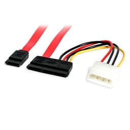 StarTech.com 18in SATA Serial ATA Data and Power Combo Cable - SATA cable - Serial ATA 150/300/600 - SATA combo (R) to 4 PIN internal power, SATA - 45.7 cm - red - for P/N: 25S22M2NGFFR, 25SAT22MSAT, S322M225R, SAT2M2NGFF25, SAT32M225, SAT32MSAT257