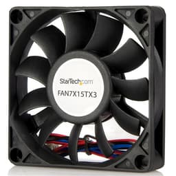 StarTech.com 70x15mm Replacement Ball Bearing Computer Case Fan w/ TX3 Connector - 3 pin case Fan - TX3 Fan - 70mm Fan (FAN7X15TX3) - Case fan - 70 mm - black