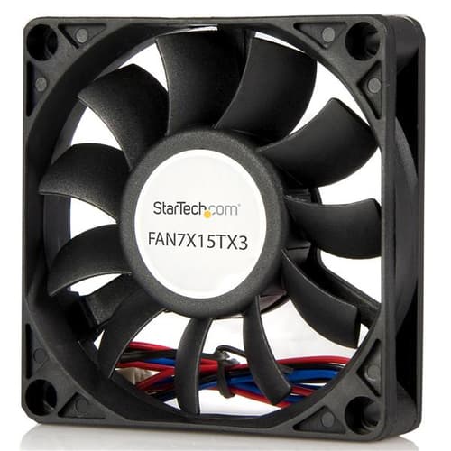 StarTech.com 70x15mm Replacement Ball Bearing Computer Case Fan w/ TX3 Connector - 3 pin case Fan - TX3 Fan - 70mm Fan (FAN7X15TX3) - Case fan - 70 mm - black