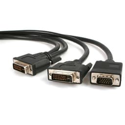 StarTech.com 6 ft DVI-I Male to DVI-D Male and HD15 VGA Male Video Splitter Cable - DVI to VGA connector - 6ft DVI to VGA Cable (DVIVGAYMM6) - DVI splitter - DVI-I (M) to HD-15 (VGA), DVI-D (M) - 1.8 m - thumbscrews - black