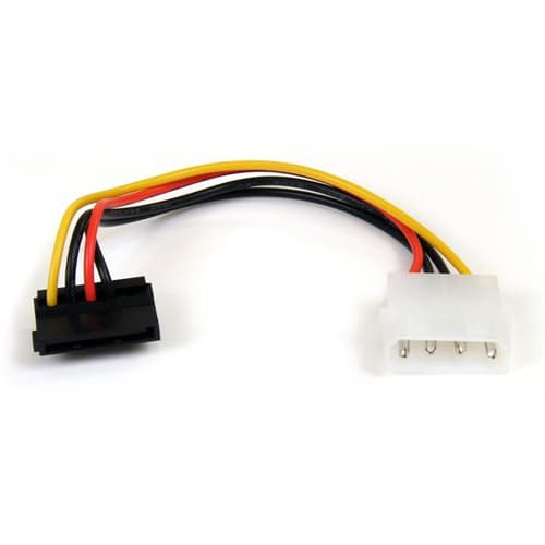 StarTech.com 6in 4 Pin LP4 to Right Angle SATA Power Cable Adapter - LP4 to SATA - 6in LP4 to SATA Cable - 4 pin to SATA - Power adapter - SATA power (M) to 4 PIN internal power (M) - 15 cm - right-angled connector - for P/N: HSB13SATSASB, HSB1SATSASBA, HSB1SATSASVA, HSB3SATSASBA, HSB43SATSASB, HSB4SATSASBA