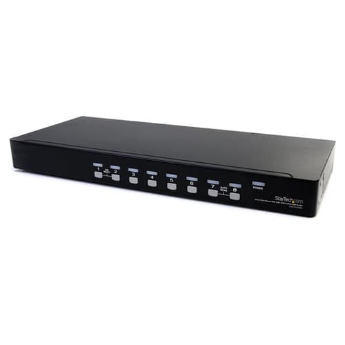 StarTech.com 8 Port VGA KVM Switch - 1U Rack Mount - USB VGA KVM Switch with Audio - 1920 x 1440 @60hz - KVM Video Switch (SV831DUSBAU) - KVM / audio switch - 8 x KVM / audio - 1 local user - desktop - for P/N: RK3236BKF, RK4236BKB, RK4242BK24, RK4242BK30, RKCONS1701, RKCONS17HD, RKQMCAB12V2