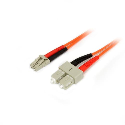 StarTech.com 1m Fiber Optic Cable - Multimode Duplex 50/125 - LSZH - LC/SC - OM2 - LC to SC Fiber Patch Cable (50FIBLCSC1) - Network cable - LC multi-mode (M) to SC multi-mode (M) - 1 m - fibre optic - duplex - 50 / 125 micron
