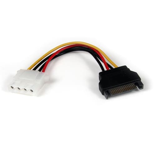 StarTech.com 6in SATA to LP4 Power Cable Adapter - F/M - Power adapter - SATA power (M) to 4 pin internal power (F) - 5.9 in - black - LP4SATAFM6IN - Power adapter - SATA power (M) to 4 PIN internal power (F) - 15 cm - black - for P/N: 25S22M2NGFFR, HSB225S3R, S322M225R, SAT2M2NGFF25, SAT32MSAT257, SATSASBP425