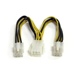 StarTech.com 6in PCI Express Power Splitter Cable - Power splitter - 6 pin PCIe power (M) to 6 pin PCIe power (F) - 5.9 in - yellow - PCIEXSPLIT6 - Power splitter - 6 pin PCIe power (M) to 6 pin PCIe power (F) - 15 cm - yellow