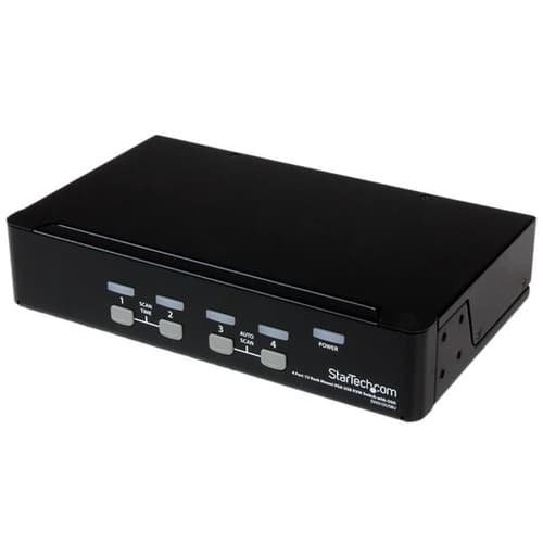 StarTech.com 4-Port USB KVM Swith with OSD - TAA Compliant - 1U Rack Mountable VGA KVM Switch (SV431DUSBU) - KVM switch - 4 x KVM port(s) - 1 local user - desktop - for P/N: IM12D1500P, RACKCOND17HD, RKCONS1701, SVA12M2NEUA, SVA12M5NA, SVUSBVGA10, SVUSBVGA6