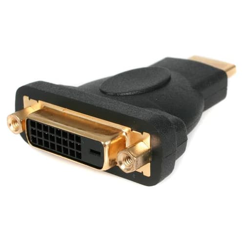 StarTech.com HDMI Male to DVI Female - HDMI to DVI-D Adapter - Bi-Directional - DVI to HDMI (HDMIDVIMF) - Adapter - dual link - HDMI male to DVI-D female - black - for P/N: DK31C3HDPD, DK31C3HDPDUE, SV221HUC4K, SV231DHU34K6, SV231HU34K6, SV431HU34K6
