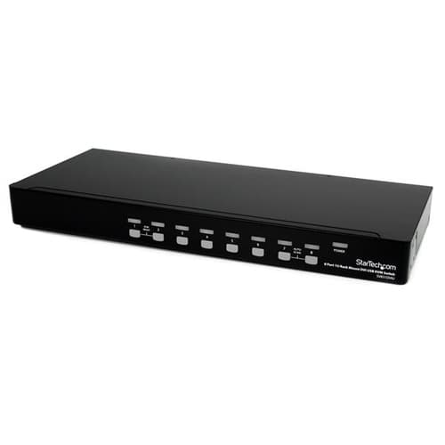 StarTech.com 8 Port 1U Rackmount DVI USB KVM Switch - USB DVI KVM Switch - DVI KVM Switch - USB KVM Switch (SV831DVIU) - KVM switch - 8 x KVM port(s) - 1 local user - rack-mountable - for P/N: RK12OD2, RK2537BKM, RK3236BKF, RK4236BKB, RK4242BK24, RK4242BK30, RKQMCAB12V2