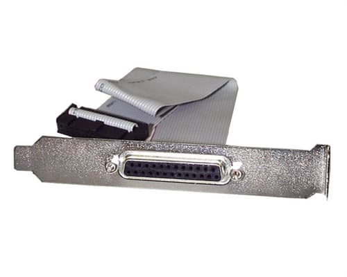 StarTech.com 16in DB25 Parallel Female to IDC 25 Pin Header Slot Plate (PLATE25F16) - Parallel panel - DB-25 (F) to 26 PIN IDC (F) - 40.64 cm - grey