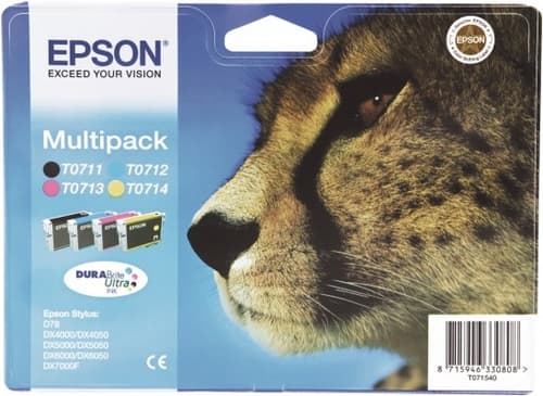 Epson Multipack T0715 - Print cartridge - 1 x black, yellow, cyan, magenta