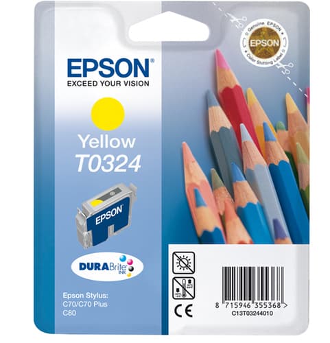Epson T0324 - Print cartridge - 1 x pigmented yellow - 420 pages — view 1