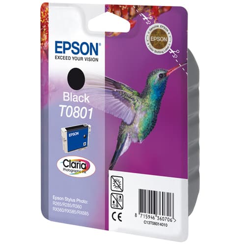 Epson T0801 - Print cartridge - 1 x black