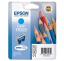 Epson T0322 - 16 ml - cyan - original - blister - ink cartridge - for Stylus C70, C70 Plus, C80, C80N, C80WN thumbnail 1