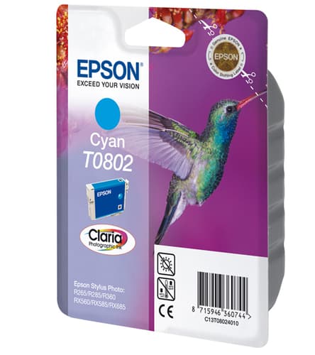 Epson T0802 - Print cartridge - 1 x cyan