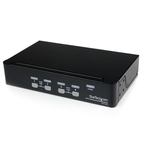 StarTech.com 4 Port Professional VGA USB KVM Switch with Hub - 1U Rack-mountable KVM Switch (SV431USB) - KVM switch - 4 x KVM port(s) - 1 local user - desktop - for P/N: SV431RACK, SVUSB2N1_10, SVUSB2N1_15, SVUSB2N1_6