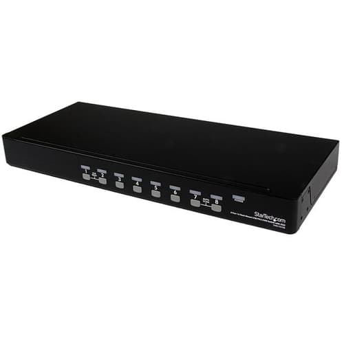 StarTech.com 8 Port 1U RackMount USB PS/2 KVM Switch with OSD - KVM switch - 8 x KVM port(s) - 1 local user - desktop - for P/N: RK3236BKF — view 1