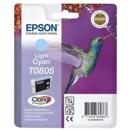 Epson T0805 - Print cartridge - 1 x light cyan - 410 pages - blister with RF alarm