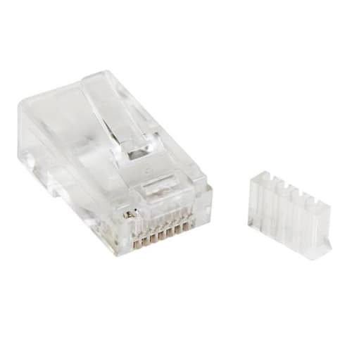 StarTech.com Cat 6 RJ45 Modular Plug for Solid Wire - 50 Pack (CRJ45C6SOL50) - Network connector - RJ-45 (M) - CAT 6 - clear (pack of 50) - for P/N: WIRC6CMPBLU — view 2