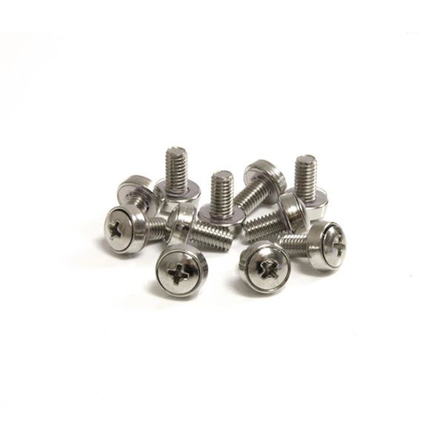 StarTech.com 50 Pkg M6 Mounting Screws for Server Rack Cabinet (CABSCREWSM6) - Screw kit (pack of 50) - for P/N: RACK-18U-20-WALL-OA, RACK-21U-20-WALL-OA, RACK-24U-20-WALL-OA, RK3236BKF, WALLMOUNT4 thumbnail 1