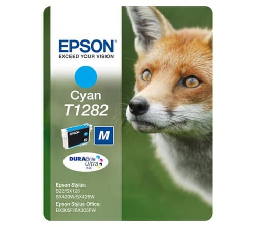 Epson T1282 - 3.5 ml - cyan - original - blister - ink cartridge - for Stylus S22, SX130, SX230, SX235, SX430, SX435, SX438, SX440, SX445, Stylus Office BX305